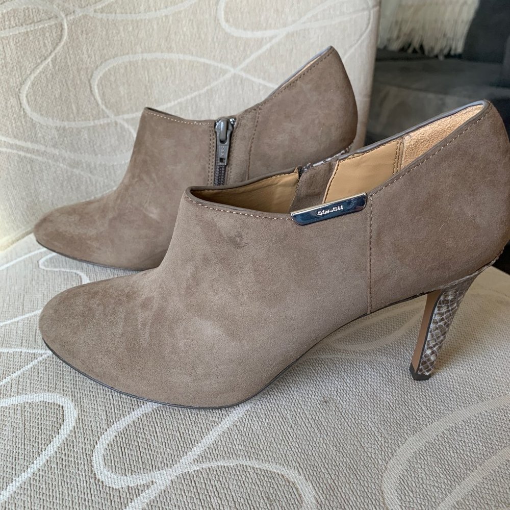 Coach Seneca Suede Ankle Heel Booties